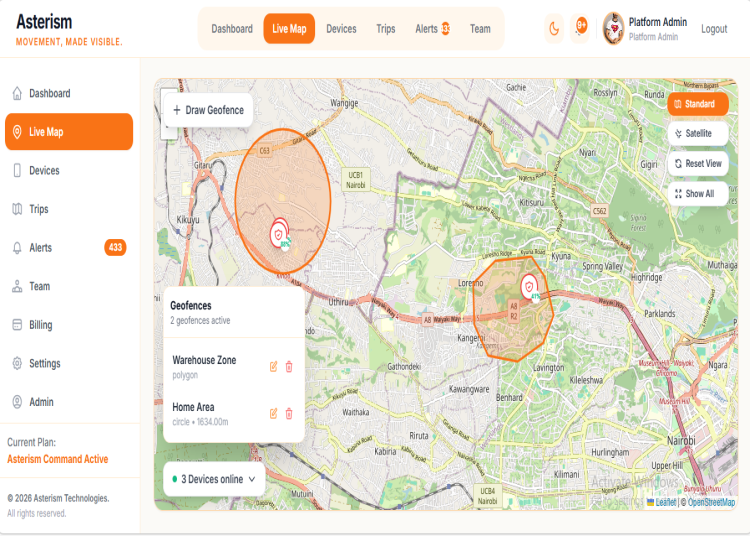 Introducing Asterism Track a Real Time GPS Tracking and Fleet Management Built for Kenya East Africa and the whole of Africa by IntelliMinds Technologies