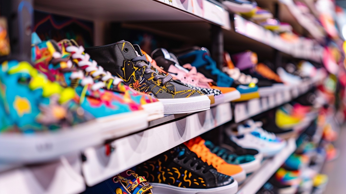 Colorful Shoe Display