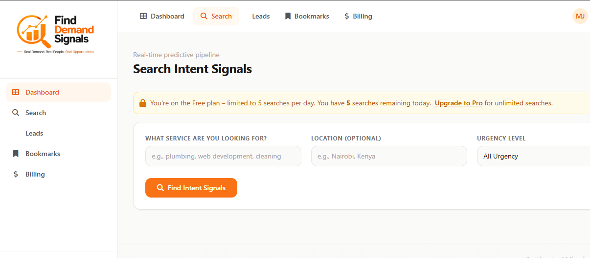 FindDemand Signals